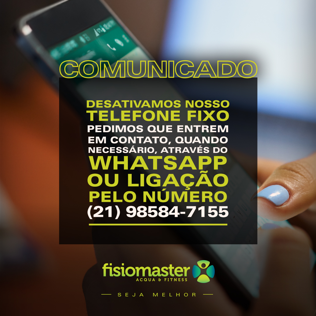 Comunicado – Telefone Fisiomaster