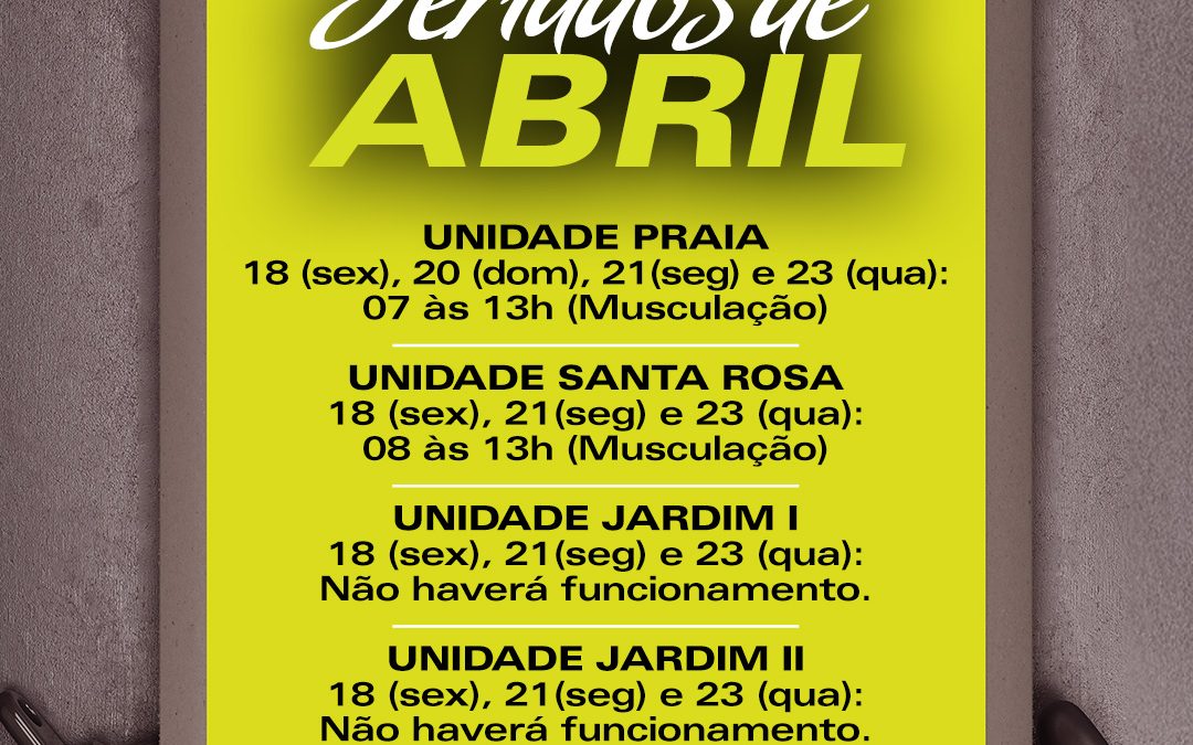 Feriados de Abril